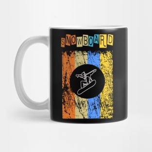 cool Snowboard retro vintage sport Design Gift Mug